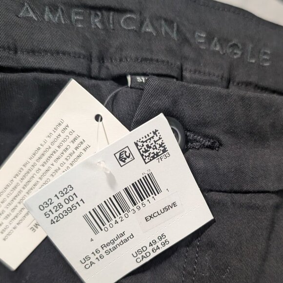 NWT AE | Stretch High-Waisted Kick Boot Trouser In Black (16/33W) - Picture 4 of 10